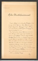 k.k. naturhistorisches Hofmuseum, Intendanzakten 1885-1896 (Hauer), Aktenzahl Z.723/1890, Seite 1